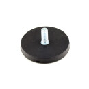 Neodym Topfmagnete gummiert mit Gewinde M6x15 mm Ø 43 mm ca. 10 kg