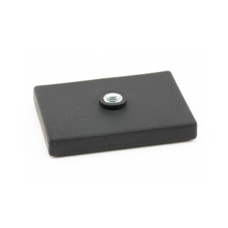 Neodymium pot magnets gummed rectangular with internal...