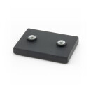 Neodymium pot magnets gummed rectangular with internal...