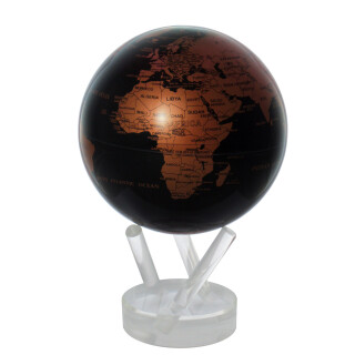 MOVA Globe Magic Floater Kupfer Schwarz - geräuschlos selbstrotierender Globus