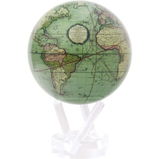 MOVA Globe Magic Floater Cassini Terrestrial (Green) silently rotating Globe 6"