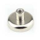 Neodymium flat pot magnets Ø 32 x 8 mm, with...