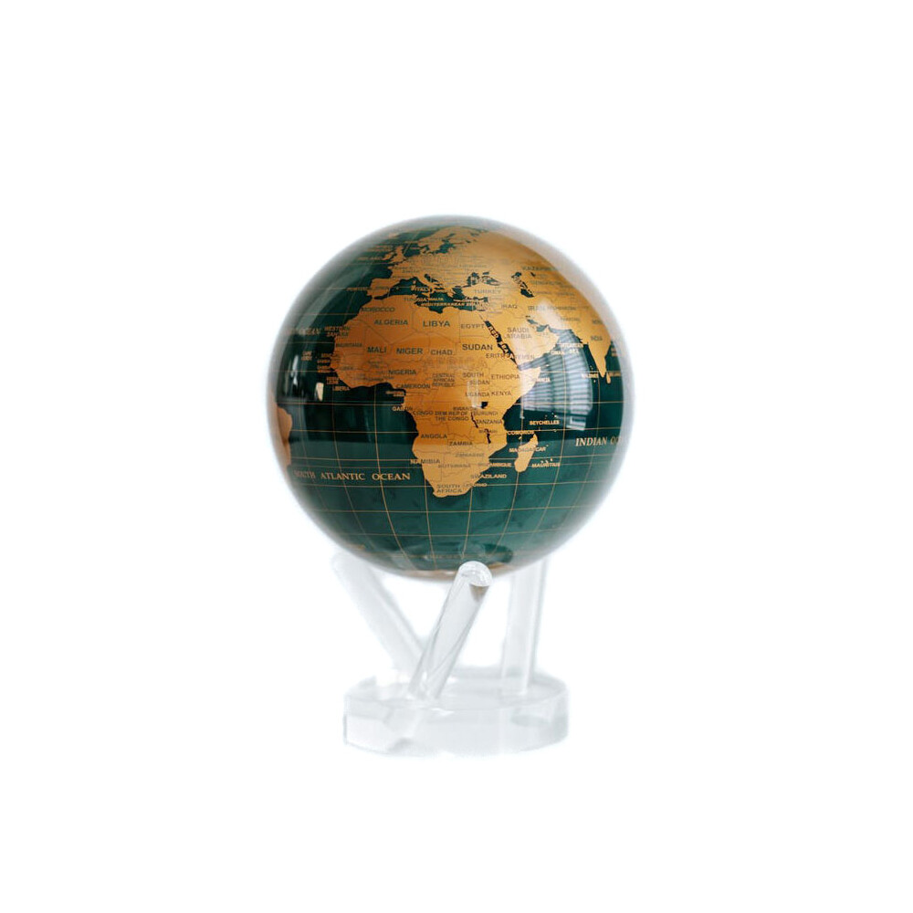 MOVA Globe Magic Floater Gold Terrestrial (Dark Green) silently rotating Gl