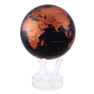 MOVA Globe Magic Floater Schwarz und Gold - geräuschlos selbstrotierender Globus 6"