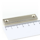 Neodymium flat pot magnets rectangular 75 x 13,5 x 5 mm...