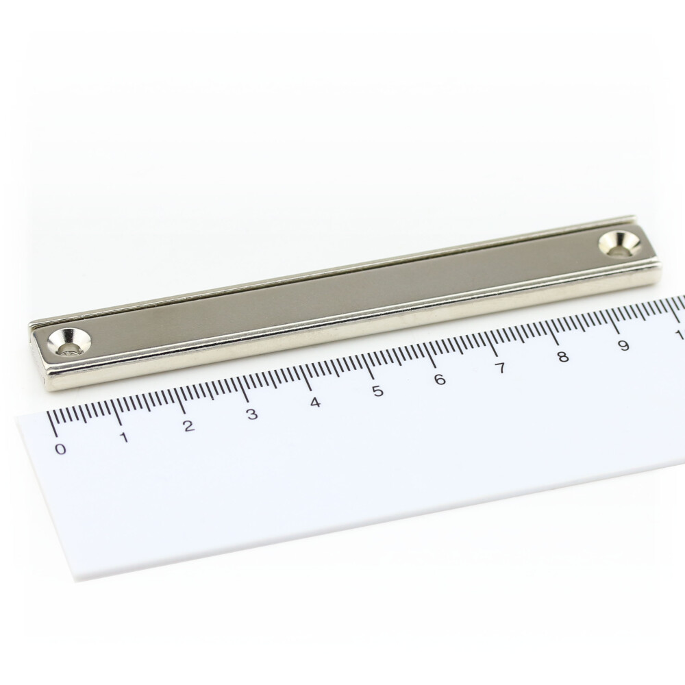 Neodym Magnet Mit Loch - Neodym Flachleiste Mit Bohrung und Senkung - 40x13, 5x5mm mit Senkung - Senkbohrung - Senkloch [3 Stück Neodym Magnet Mit Loch - Neodym Flachleiste Mit Bohrung und Senkung - 40x13, 5x5mm mit Senkung - Senkbohrung - Senkloch [3 Stück