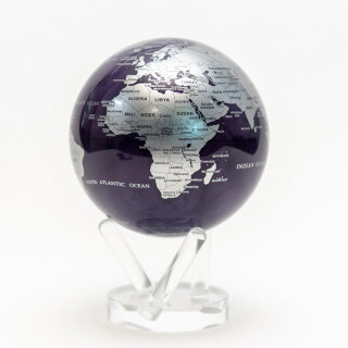 MOVA Globe Magic Floater Silver and Purple silently...