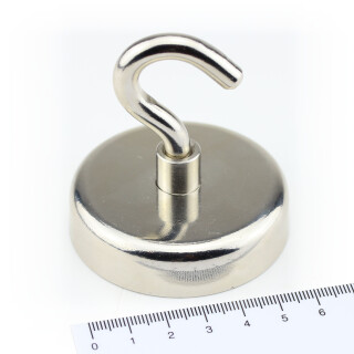 10x Magnethaken Magnet Wandhaken Topfmagnet Starker Neodym Hacken Haftkraft 10KG 