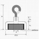 Magnetic hooks  60 mm - holds 110 kg -