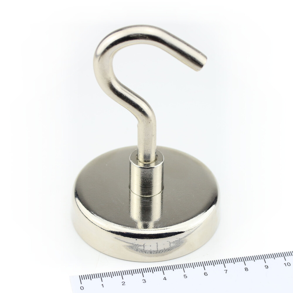 Neodym Hakenmagnete 75 mm Haftkraft ca. 155 kg