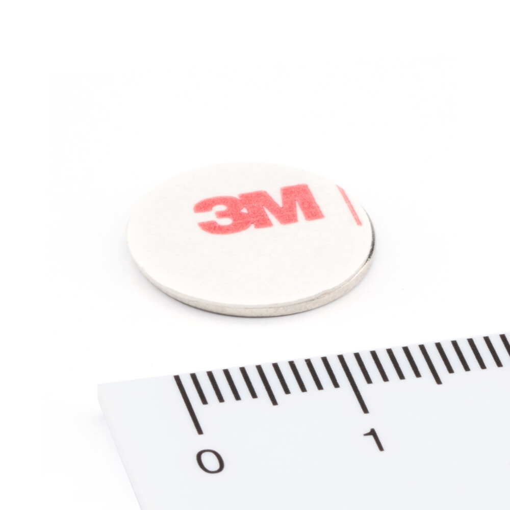 Neodym Magnete 15x1 mm N42 - Selbstklebend Polsterschaum