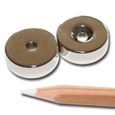 Neodymium magnets Ø20xØ4,2x7 with counterbore North NdFeB N40 - pull force 10,5 kg -