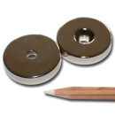 Neodymium magnets Ø32xØ5,5x7 with counterbore North NdFeB N40 - pull force 16 kg -