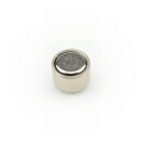 Neodymium flat pot magnets Ø 6 x 4,5 mm, Nickel -...