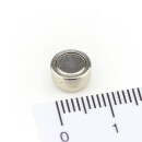 Neodymium flat pot magnets Ø 8 x 4,5 mm, Nickel -...