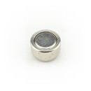 Neodymium flat pot magnets Ø 8 x 4,5 mm, Nickel -...