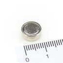 Neodymium flat pot magnets Ø 10 x 4,5 mm, Nickel -...
