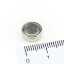 Neodymium flat pot magnets  10 x 4,5 mm, Nickel - 2,5 kg / 25 N
