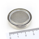 Neodymium flat pot magnets Ø 25 x 7 mm, Nickel -...