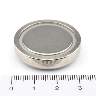 Neodymium flat pot magnets Ø32x8 mm