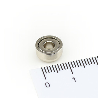 Neodymium flat pot magnets Ø 10 x 5 mm, with bore- 1,8 kg / 18 N