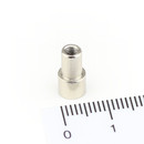 Neodymium flat pot magnets Ø 6 x 5 mm, with...