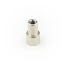 Neodymium flat pot magnets  6 x 5 mm, with screwed bush - 500 g / 5 N