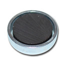 Ferrite flat pot magnets Ø 25 x 7 mm, Zinc - 4 kg / 40 N