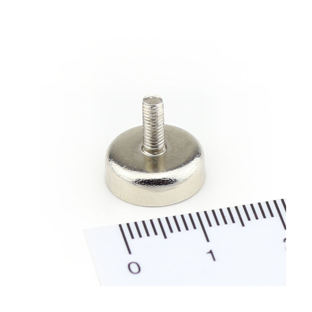 Neodym Flachgreifer 13x4,5 mm mit Auengewinde M3x8mm