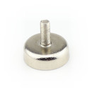 Neodymium flat pot magnets Ø 13 x 4,5 mm, with threaded neck - 6 kg / 60 N