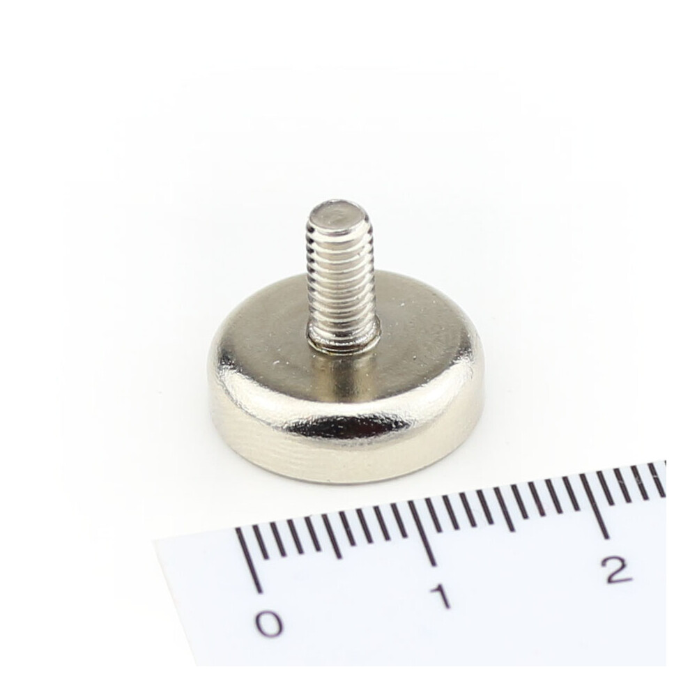 Neodym Flachgreifer 16x5 mm mit Auengewinde M4x8,5mm