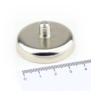 Neodymium flat pot magnets Ø 40 x 8 mm, with...