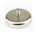 Neodymium flat pot magnets Ø 48 x 115 mm, with...