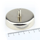 Neodymium flat pot magnets Ø 60 x 15 mm, with...