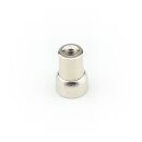 Neodymium flat pot magnets Ø 8 x 5 mm, with screwed bush - 1,3 kg / 13 N