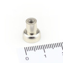 Neodymium flat pot magnets Ø 10 x 5 mm, with...