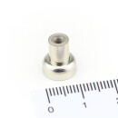 Neodym Flachgreifer Ø10x5 mm mit Gewindebuchse M3x7mm