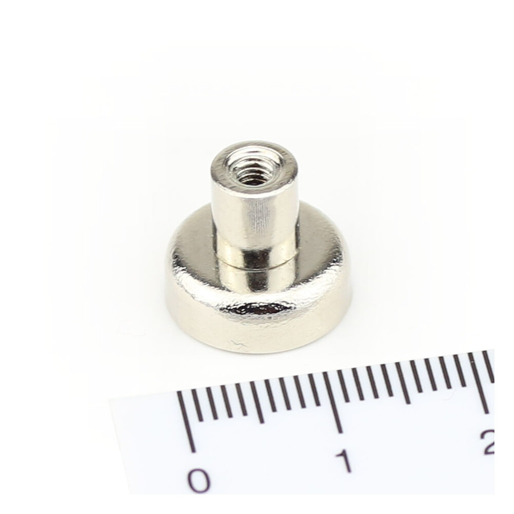 Neodym Flachgreifer 13x4,5 mm mit Gewindebuchse M3x7mm