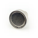 Neodymium flat pot magnets Ø 13 x 4,5 mm, with screwed bush - 6 kg / 60 N