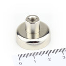 Neodymium flat pot magnets Ø 25 x 8 mm, with...
