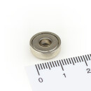 Neodymium flat pot magnets Ø 13 x 4,5 mm, with...