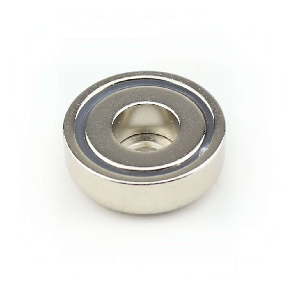 20 NEODYM FLACHGREIFER TOPFMAGNETE D20x7 MM MIT BOHRUNG VERSCHRAUBEN 7,5 KG 