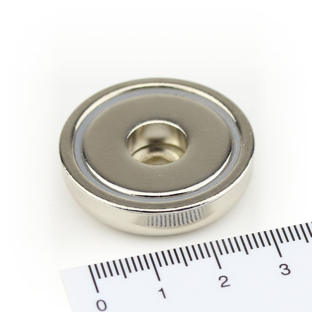 Neodym Flachgreifer 32x8 mm mit Bohrung