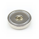 Neodymium flat pot magnets Ø 32 x 8 mm, with bore...