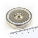 Neodymium flat pot magnets Ø 48 x 11,5 mm, with...