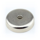 Neodymium flat pot magnets Ø 48 x 11,5 mm, with bore - 64 kg / 640 N