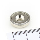 Neodymium flat pot magnets Ø 16 x 5 mm, with...