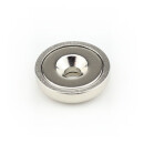 Neodymium flat pot magnets Ø 16 x 5 mm, with...