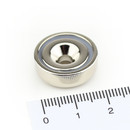 Neodymium flat pot magnets Ø 20 x 7 mm, with...