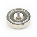 Neodymium flat pot magnets Ø 25 x 7,7 mm, with...